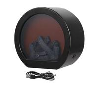 Flame Effect Fireplace Lantern Led Lamp Rustic Battery Operated Lamp | USB Charging Table Decoration For Camping Garden Balcony Terrace