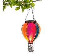 Flame Effect Garden Ornaments Outdoor, Hanging Hot Air Balloon Solar Lantern for Garden Decor, Flickering Flame Led Lights, Outdoor Solar Light for Garden, Porch, Yard, RQ391QD5R813EEKC8