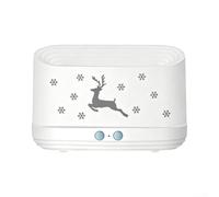 Flame Effect Humidifier Cool Mist 250ml Essential Oil Diffuser Quiet for Bedroom Baby Nursery White(Deer Flame)