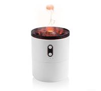 Flame Effect Humidifier Cool Mist for Aroma Diffuser Ultra Quiet 36dB Top Fill Design for Baby Room Plants Yoga Space 11x11x13.55cm(A)