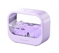 Flame Effect Humidifier with Aromatherapy Diffuser, Whisper-Quiet Mist for Bedroom Living Room, Auto Shut-Off, Portable Desktop Air Humidifier(172.5 * 69 * 139mm Purple 250ML)