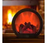 Flame Effect Lantern, Imitation Fire Flames with Touch Switch, USB Rechargeable & Battery Powered Fire Effect Lights for Fireplace Living Room, Bedroom Decoration