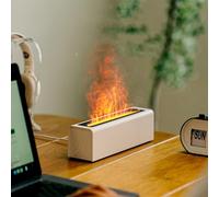 Flame Essential Oil Diffuser, Air Humidifier with 7 Colors Light, Aromatherapy Diffuser, Oil Diffuser, Aroma Diffusers for Home, Office, Large Room, Timer & Waterless Auto Off 150ml - (White) (White)