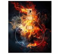 Flame Explosion Guitar Skin - 50x60cm