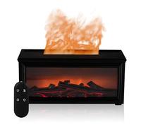 Flame Fireplace Essential Oil Burner, 3D Dynamic Flame Fireplace Electric Aromatherapy Essential Oil Heater with Timer and PTC Heating Plate for Home Office Bedroom Bathroom Gift & Decor