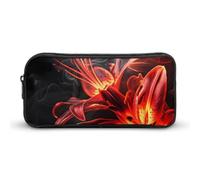 Flame Flower Funny Pen Case Pencil Large Pouch Stationery Bag Makeup Cosmetic Organizer for Men Women