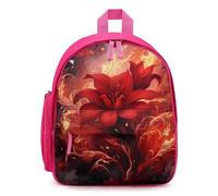 Flame Flower Travel Backpack 13" Laptop Backpack Work Bag Daypack Pink-style