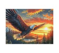 Flame Flying Bald Eagle 500 Piece Jigsaw Puzzle for Adults Magical Cosmic Creatures Vacation Souvenir Memory Keepsake No Dust Pieces Great Gift for Travelers 500 PCS