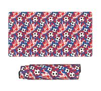 Flame Football Mouse Pad Extra Large Rubber Mousepads for Office Gaming Home 15.8 x 29.5 Inch