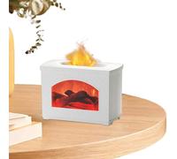 Flame Humidifier - ABS Flame Air Diffuser 20.6 x 10.5 x 14.4 cm 541 g 270 ml, Simulation Effect Efficient Humidification Performance, 20-40 dB Quiet No Disturbance, Power Supply