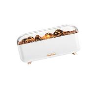 Flame Humidifier Mists Maker for Air Moisturizing, White