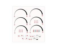 Flame Indicators Ring Stove Sticker Decal 3Pcs Flame Indicators Ring Stove Labels Oven Replacement Adhesive knob Symbols for Burner Cooktop Bumper Cooktop Hob Cooker Top Markings (red)