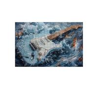Flame Jigsaw Puzzles for Adults 4000, Wooden 4000 Piece Jigsaw Puzzles for Adults Guitar, Educational Puzzle Games for The Whole Family Together, Puzzle for Wall Art Home Decor 56x36 inch LZPT-03092