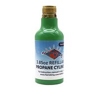 Flame King 1/4-lb Empty Refillable Propane Cylinder Tank, small propane lamps and lanterns - Reusable & Transportable - Safe and Legal Refill Option - UL1769 Listed Valve, Alloy Steel, 3.85oz, Green