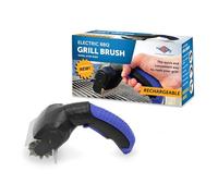 Flame King Electric BBQ Grill Dusting Brush, Cordless & Rechargeable Stainless Steel Bristles, Grill Types