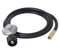 Flame King FK-GRD-REGHS6FT 6 Ft Propane Gas Regulator Hose Adapter Connect to 20Lb Tank for 17"/22" Blackstone Tabletop Grill Griddle, Black