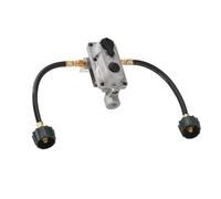 Flame King (KT12ACR6 2-Stage Auto Changeover Propane Gas Regulator with 2 12 Pigtails
