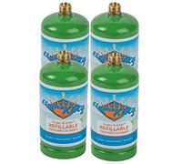 Flame King Refillable 1lb Empty Propane Cylinder Tank - Reusable - Safe and Legal Refill Option - DOT Compliant-16.4 oz (4-Pack)