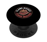Flame Kissed Flavor Obsessed Steak BBQ PopSockets Adhesive PopGrip