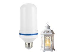 Flame Light - Flickering Fire Bulb, Realistic Burning Effect, Motion Sensing Function, Mood Lighting Category, Garden Supplies, Black Base E26 E27 for Lantern Fixtures Garage Door