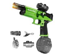 Flame Light Fully Automatic Water Gun, Electric Water Gun with Muzzle Flash, Large Capacity High Powered Squirt Electric Water Guns, Electric Water Guns, Automatic Long Range Water Pistol (Green)