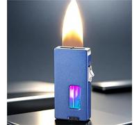 Flame Lighter Extra Wide Butane Gas with Safety Lock, Shake to Ignite, Viewing Window, Ideal for Candles, Gifts, and Collecting, Seven Holes for Open Flame