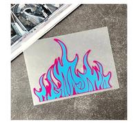 Flame Motorcycle Stickers Bike Car Helmets Fuel Tank Reflective Waterproof Vinyl Decal Accessories(Design C)