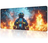 Flame Mouse Mat XXL, Hero Mouse Matt 1400x700mm, Non-Slip Base and Anti-Fray Stitched Edge Mousepad, Durable Design, Precision Control Mousepads, Fits Keyboard/Laptop for PC/Office/Gifts M1-500