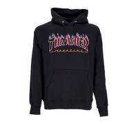 Flame Neon Hood Sweatshirt Black L