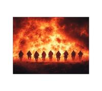 Flame Paint by Numbers for Adults, Paint by Numbers Kits 12x16Inch with Acrylic and Pens Canvas for Painting, War Paintings Hobbies for Adults Women, Wall Artwork Room Decor Gifts for Women LZYH-4153