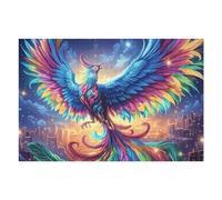 Flame Phoenix 1000 Piece Jigsaw Puzzle for Adults Magical Cosmic Creatures Home Office Wall Art Productivity Boost Precision Cut for Remote Workers 1000 PCS
