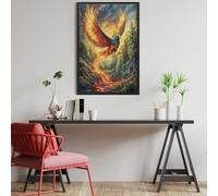 Flame Phoenix 1000 Piece Jigsaw Puzzle for All Ages Animal Pets Valentines Day Gift Couple Activity Smooth Edges Home Decor Bonding Experience 1000 PCS