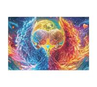 Flame Phoenix 1000 Piece Premium Jigsaw Puzzle Wave Starry Glow Adult Jigsaws Educational Game Hobby Home Decor Winter Gift Durable Wooden Cardboard 1000 PCS