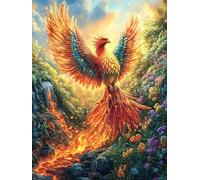 Flame Phoenix 300 Pieces Premium Jigsaw Puzzle Animal Pets Adult Jigsaws Educational Challenge Mental Exercise Wall Art Winter Thick Cardboard 300 PCS