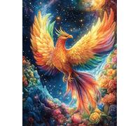 Flame Phoenix 300 Pieces Set Classic Jigsaw Puzzle Animal Plant Fairy Tale Couple Puzzle Partners Mind Relaxation Wall Decor Easter New Year Creativity & Gift Giving 300 PCS
