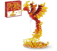 Flame Phoenix Building Block Set, 1071 PCS Micro Harry Magic World Petter Phoenix Building Models Kits, MOC Mini Magic Animal Bird Creature Model Toys, Gifts for Adults and Kids