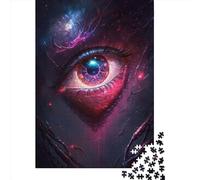 Flame Phoenix Eye 500 Pieces Jigsaw Puzzles for Adults Creative Rectangular Jigsaw Gift Wooden Puzzles Game Brain Teasers Toy 500pcs (52x38cm)