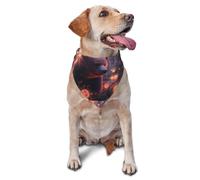 Flame Planet Bear Printed Graphic Pet Triangle Scarf For Dogs & Cats, Adjustable Cute Pet Bandana For & Photo Shoots