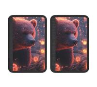 Flame Planet Bear Universal Car Accessories Seat Belt Pad For Car Truck,2pcs Seat Belt Covers Soft Comfortable Shoulder Strap Pads