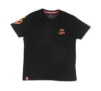 Flame Print Hot Wheels Black Tee - male - Alpha Industries - T-Shirts - Black - S - Tops S