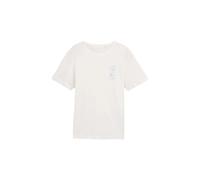 Flame-Printed T-Shirt Tom Tailor Blanc XL
