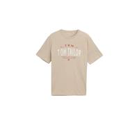 Flame-Printed T-Shirt Tom Tailor Marron S