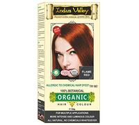 Flame Red Natural Hair Dye Color (NOT-For-Beard & Does Not Lighten Hair)) 100% Organic Chemical Free Botanical Herbal Powder for Initial Greys Pure No PPD, Ammonia or Peroxide by Indus Valley