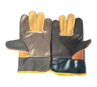 Flame Resistant Cowhide Welding Gloves with Reinforced Critical Zones for Maximum Protection During MIG TIG and Plasma Cutting Tasks (B)