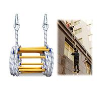 Flame Resistant Fire Escape Rope Ladder - Safety Emergency Evacuation Ladder with Hook, Durable & Portable for Home, Office, and High-Rise Buildings