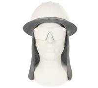 Flame Resistant FR Hard Hat Neck Shade, Sol Shade, Lt. Gray, One Size Fits All Hardhats (Light Gray)