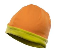 Flame Resistant FR Reversible Beanie/Skull Cap - Heavy Duty - 100% C Knit - 16 oz, Yellow / Orange, XL