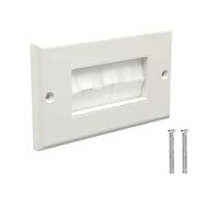 Flame Resistant Panel Brush Cable Pass Through Brush Wall Plate for Home Installations in-Wall Cable Management Plate