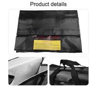 Flame-Retardant Battery Safety Bag for LiPo/Li-ion Charging & Storage - Fireproof, Portable, with Fiberglass Lining - Compatible with for FPV Drones, RC(260 * 130 * 150MM)