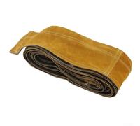 Flame-Retardant Cowhide Leather Welding Torch Cable Cover for TIG/MIG - 25 ft Length, 4 in Width, Heat-Resistant & Abrasion-Proof Protective Sheath(3.5M)